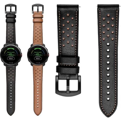 Genuine Leather Strap for Polar Grit X Smart Watch Band Bracelet for POLARGRITX Replacement 20mm 22mm Belt Accessories Watchband