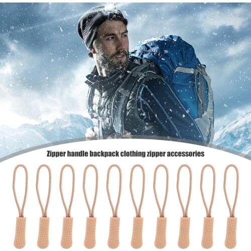 Fit Rope Cord Replacement Backpack Supplies Zipper Puller Anti Slip End for Family Outdoor Camping Accessories