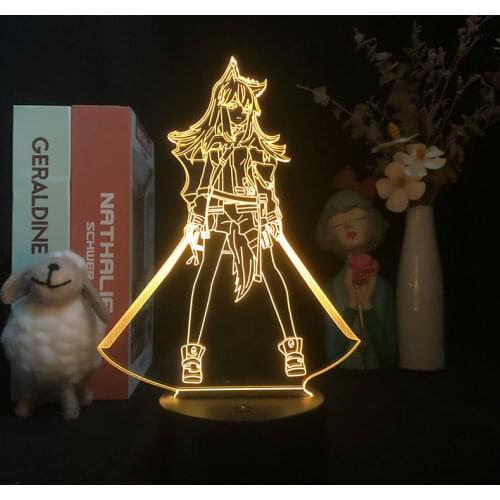 Anime Led Light Arknights Game 3D Night Light for Bedroom Decor Nightlight Manga Birthday Gift Room 3d Night Lamp Acrylic