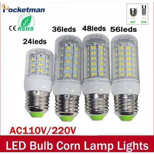 High Lumen 220v Lampada LED Lamp E27 SMD 5730 20W 15W 12W 18W 7W 24/36/48/56/69 LEDs lamparas led Bulb spotlight