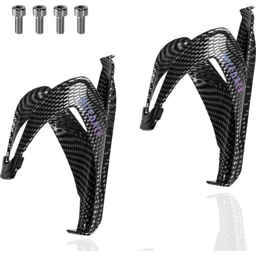 NICEDACK Bike Water Bottle Cages Holder,Lightweight Carbon Fiber Style Bike Bottle with Holder, Mountain Bike Bottle Cage Rack