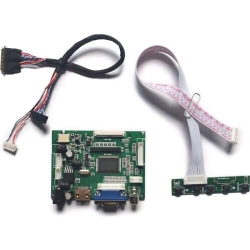 VGA AV LCD monitor controller drive board DIY kit LVDS matrix 60Hz WLED for LP156WH3-TLA1/TLS1/TLT1 40 Pin 1366*768