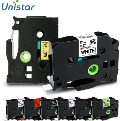 Unistar TZ-231 Label Tape Compatible for Brother Labeler PT-D200 PT-D210 Label Maker Ribbons tz231 TZ-131 TZ-631
