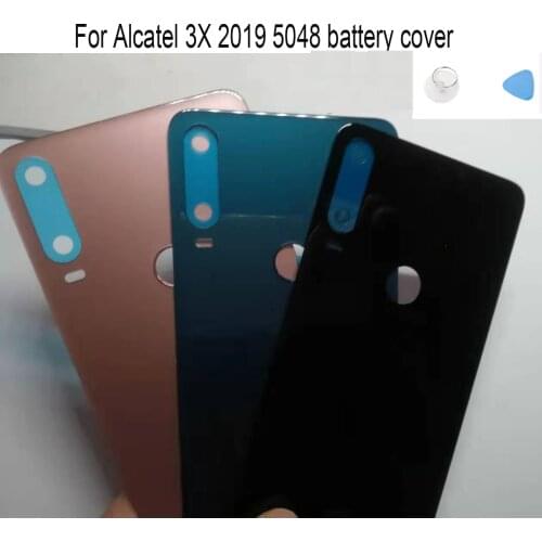 Rear Housing For Alcatel 3X 2019 5048 5048u 5048y Glass Battery Cover Repair Replacement Part and glue
