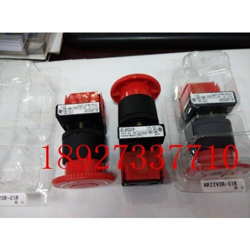 [ZOB] New original Fuji large mushroom button switch AR22V0R-01R --5PCS/LOT