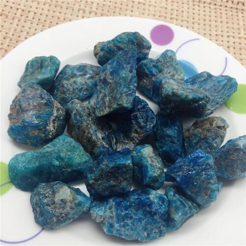 100g Natural Raw Blue Apatite Rough Stones Crystal gravel Minerals and Stones Rough Gemstone Specimen