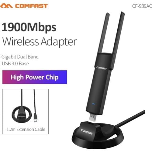 1900Mbps Dual Band 2.4G5Ghz USB WiFi Adapter WiFi Antenna 2db Wireless Wi Fi Receiver 802.11ac USB Ethernet Adapter Network Card