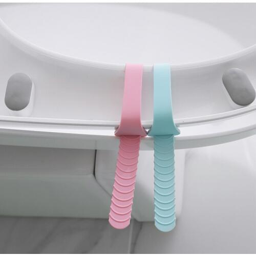 2Pcs Silicone Toilet Lid Handle Household Toilet Cover Silicone Toilet Cover Adjustable Squat Toilet Cover Toilet Handle