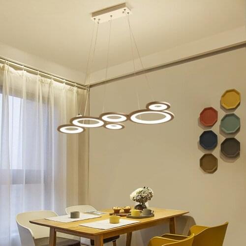 2018 Modern LED pendant lights Kitchen Acrylic+Metal suspension hanging ceiling lamp for dinning room lamparas colgantes
