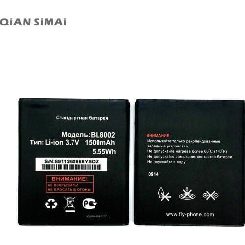 QiAN SiMAi For FLY IQ4490I Battery BL8002 1500mAh High Quality Mobile Phone Bateria Batterie Accumulator