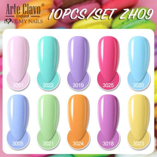 Arte Clavo 4/6/10PCS Gel Nail Polish Set Nail Kit Set Glitter Holographic Soak Off UV Gel Nail Varnish Kit For Nail Art Gel Kit