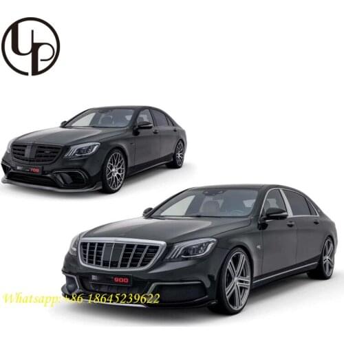 PP car bumpers for w222 s63 s65 2018y front lip rear diffuser with tips S class B700 body kits s500 s550 s350 upgrade to s700