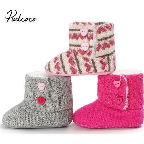 Pudcoco 2020 New winter baby boys girls shoes winter infants warm shoes Faux fur girls baby booties Leather boy baby boots Hook