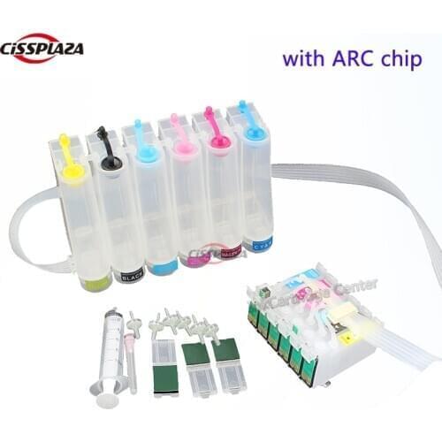 CISSPLAZA continuous ink supply system empty cis ciss compatible for epson 1400/PX700W/PX800FW/P50/PX830FWD T0791-T0796