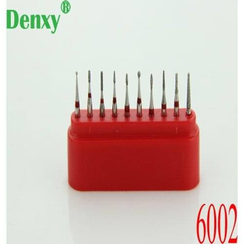 Denxy 30pcs/lot #6002 Dental Diamond Burs New Dental Diamond Burs Set Polishing clinic Kit childrens teeth preparation