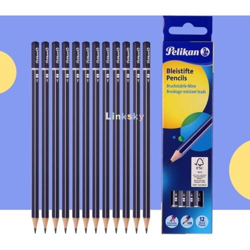 Pelikan 2B/Hb-Bleistifte pencil Schulbleistifte Pencils,Unbreakable mine Degree of hardness 2B/HB , Hexagonal, lacquered shaft