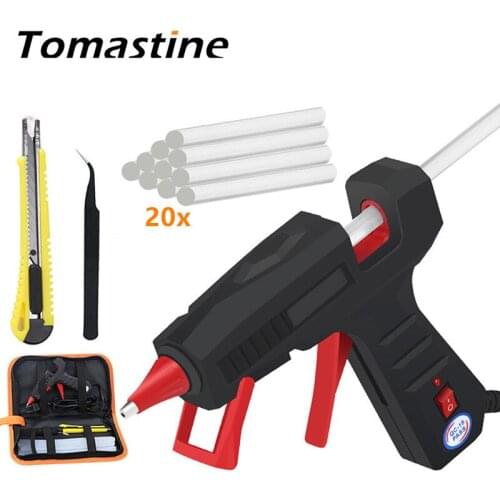 30W Melt Glue Gun with 7mm Glue Sticks Tweezers Utility Knife Mini Industrial Guns Heat Temperature Electric Repair Tools