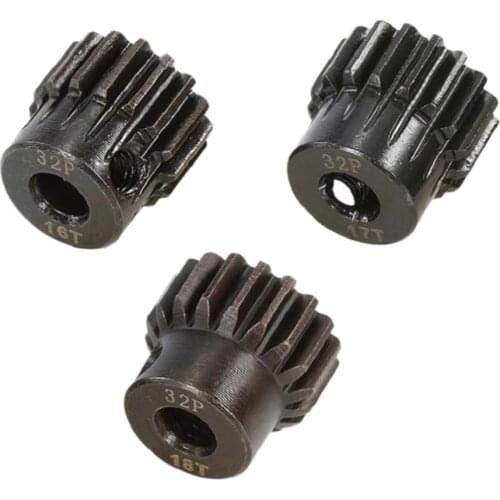 32DP 5mm 16T-18T Pinion 32DP Motor Gears Set for 1/8 RC Car DIY Accessory