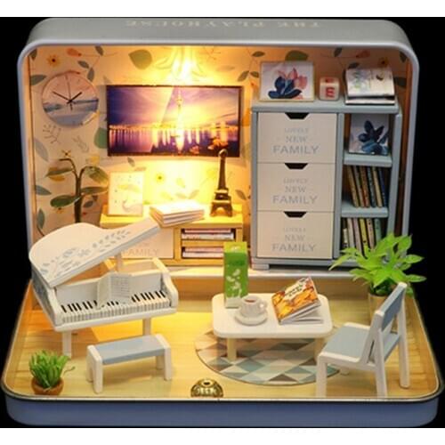 Box Theatre Doll House Miniature Dollhouse with Furniture Romantic Birthday Gift 24BE