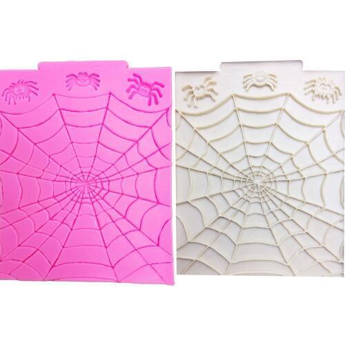 M0746 Halloween Spider 3D Fondant Chocolate Silicone Molds Decorating Cobweb lace for Cakes Baking Accessories Tools