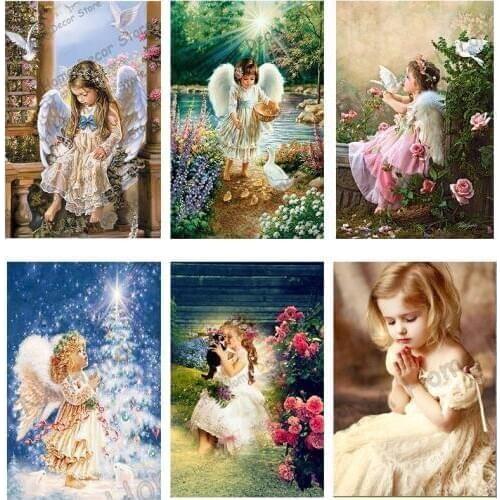 Cute Girl Drill Resin Ribbon Mosaic full 5D Diy Embroidery Diamond Painting 3D Cross Stitch Kit sticker room decorations