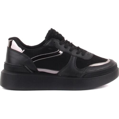 Moxee-Black Color Lace-Up Women 'S Sneaker