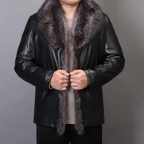 50% Off Mens Winter Thicken Faux Fur Coat Men Casual PU Leather Jackets And Warm Coats Overcoat