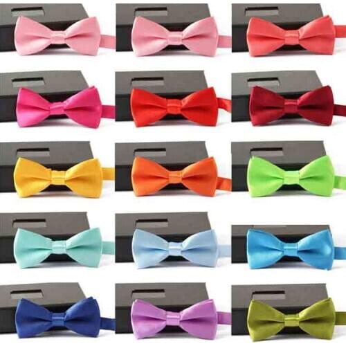 Men Kid Bowties Solid Butterfly Bowtie Classic Accessories Gift Fashion Party Neckwear New Wholesale Novelty FA118