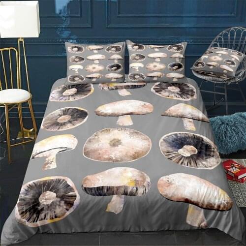 Mushrooms Bedding Set For Bedroom Soft Bedspreads For Double Bed Home Duvet Cover Quality Quilt Cover+Pillowcasex2
