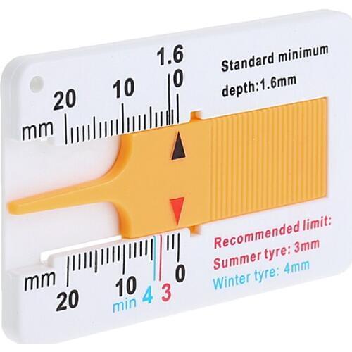2019 New 1Pc Tyre Tread Depth Gauge Car Motorcycle Trailer Van Wheel Measure Tool Ruler Auto Parts