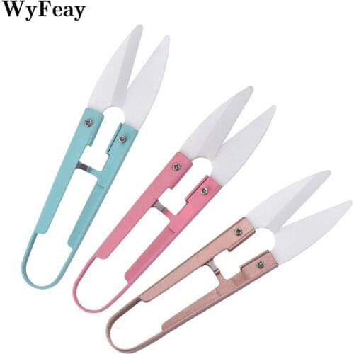 Ceramic U-shaped Knife Cross-stitch Scissors Thread Head Yarn Fish Line Child Food Safety Sewing Embroidery Ceramic yarn shears