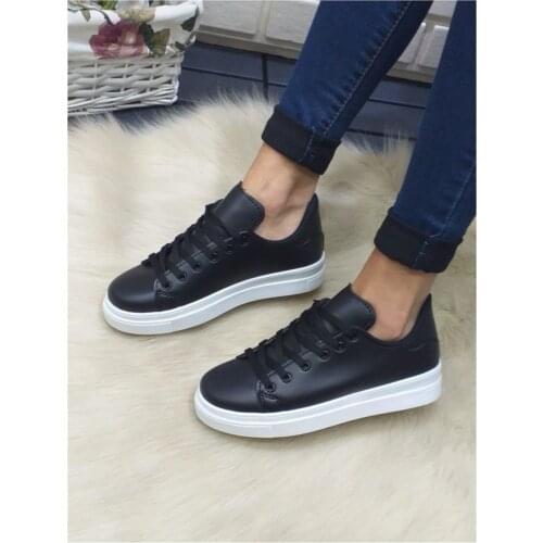 Casual Sneakers Women Black Comfortable Stylish Combination Fashion Style Sneakers