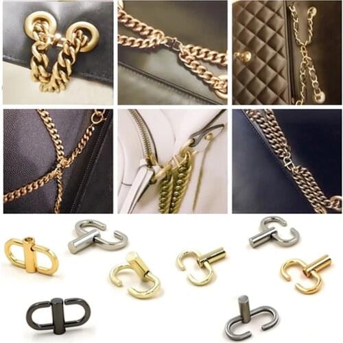 Adjustable Adjustable Metal Buckle Clip Handbag Chain Strap Length Shorten Bag Accessories Wholesale 5 Colors Bag Chain Buckle