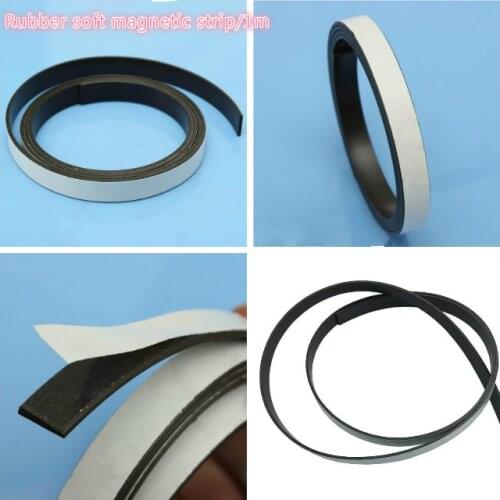 Rubber soft magnetic strip self Adhesive Flexible Magnetic Strip computer chassis dust net magnetic strip 12x2mm/1m