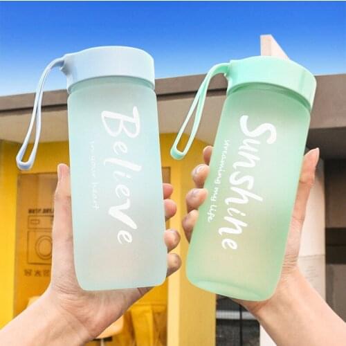 Sports Water Bottle Outdoor Water Cups With Straw Plastic Portable Water Cup Dinkware Camping Bike Water Bottle Kitchen Tools