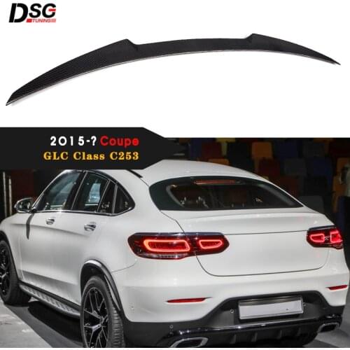 Rear Trunk Spoiler for GLC Class W253 Coupe Carbon Fiber Ducktail Lip Wings 2016
