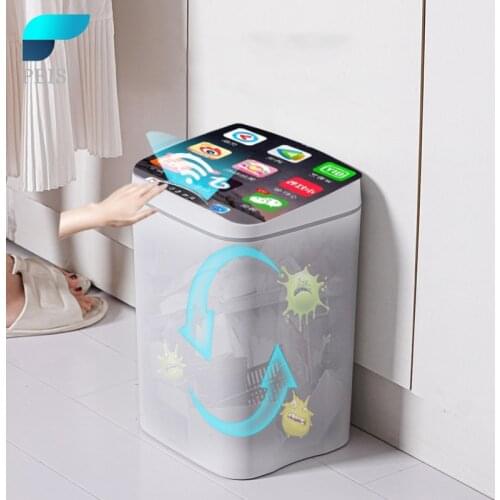 PEISI Smart Induction Trash Can Automatic Wastebin Trash Bathroom Electric Type Touch Trash Bin Paper Basket Home Accessories