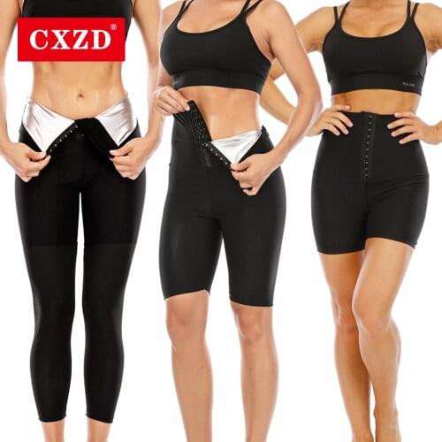 CXZD Body Shaper Pants Sauna Shapers Hot Sweat Sauna Effect Slimming Pants Fitness Short Shapewear Workout Gym Leggings Fitness