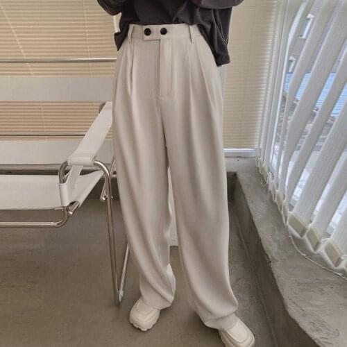 2021 High Waist Wide Leg Pants Women New Arrival Loose Vintage Streetwear Korean Style Fashion Brown Trousers Spring Clothing