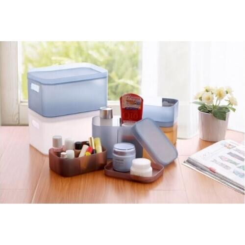 1PC Free Combinable Plastic Storage Box Makeup Organizer Cosmetic Jewelry Case Drawer Desktop Sundries Container OK 0677