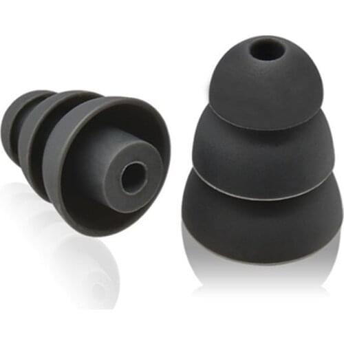 10pcs Three Layer Silicone In-Ear Earphone Covers Cap Replacement Earbud Bud Tips Earbuds Eartips Earplug Ear Pads Cushion