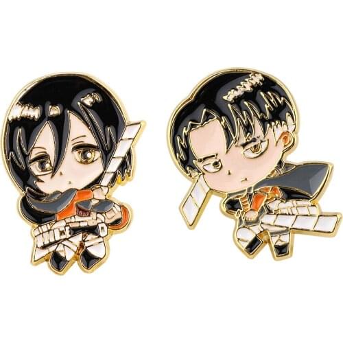 20pcs/lot J2825 Anime Couple Metal Pins Enamel Brooches for Women Men Lapel Pin Backpack Badge Denim Pin High quality