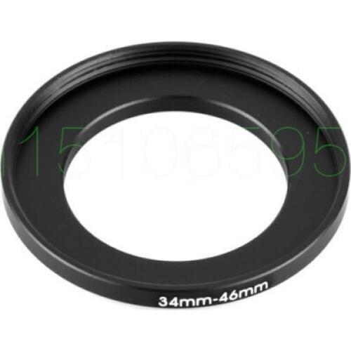 34mm-46mm 34-46mm 34 to 46 Step Up Ring Filter Adapter black