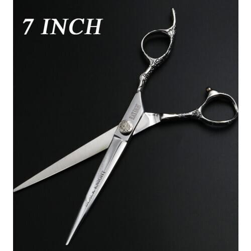 7 Inch Pet Scissors Dog Grooming Straight Cutting Shears Kit for Animals Hair Scissors Japan440C Plum Handle High Quality
