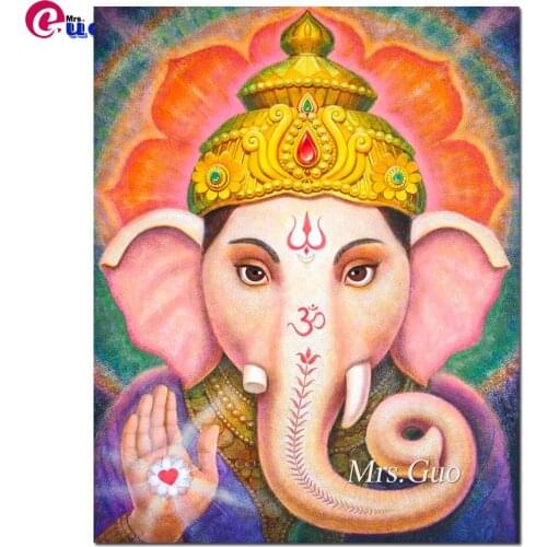 Diamond Painting Ganeshas Blessings Hindu God wall Art,Mosaic Full Embroidery With Square Drill Rhinestone Picture Complete Kit