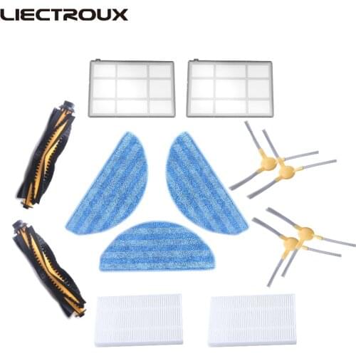 Suitable for LIECTROUX C30B Vacuum Cleaner Spare Parts Kits , Side Brush*4,HEPA filter*2,Primary filter*2,Central Brush*2, Mop*3