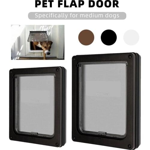 Pet Dog Door Safe Ferromagnetic Wall Entry Locking Automatically Close Pet Supplies Flap Door Pet Door Pet Dog Cat Door