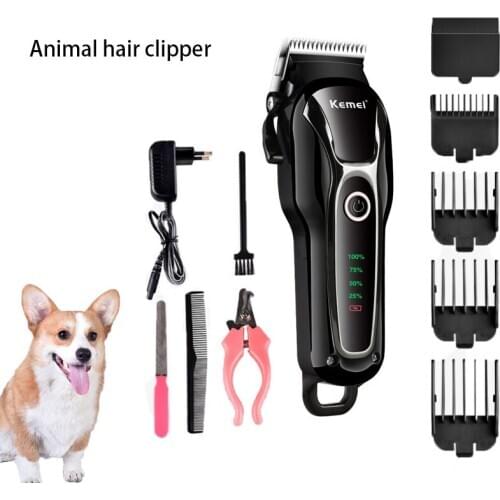KKEMEI Electric Dog Hair Trimmer Animals Powerful Cat Cutters Shaver Mower Professional Grooming Clipper Haircut Machine F30