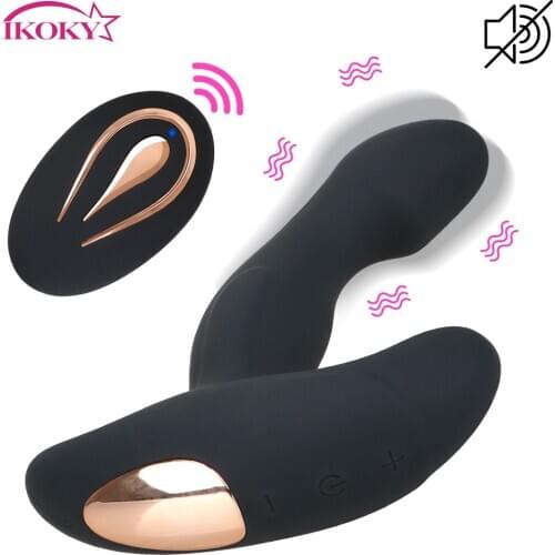 IKOKY Anal Plugs USB Recharge Dildo Male Prostata Massager Prostate Stimulator Vibrator Silicone Wireless Vibrator Sex Toys