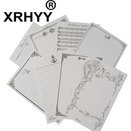 8 Pcs Vintage Stationery Paper Romantic Love Letter Writing Painting Classic Paper Old Style Poetry Note Card Line Paper Letter